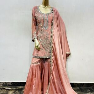 Embellished Pink Traditional Outfit